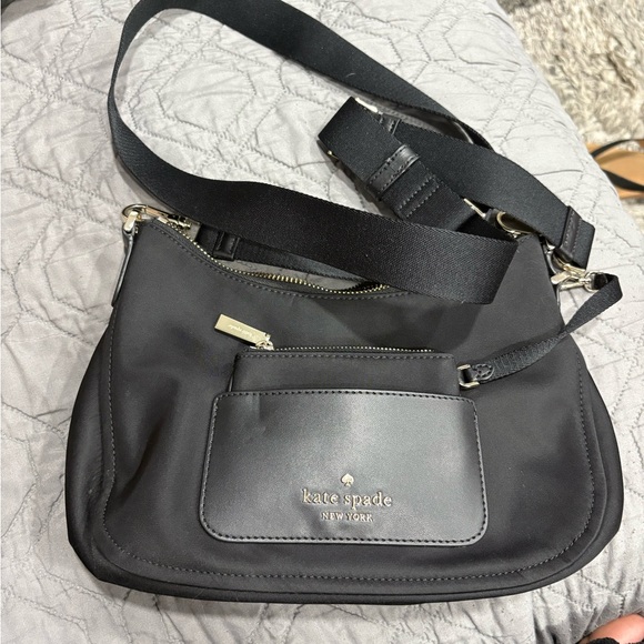Kate Spade Black Crossbody Bag with Silver Accents - Picture 1 of 2